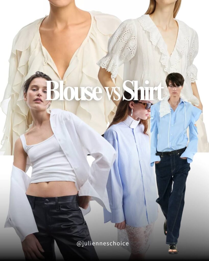 blouse vs shirt outfit