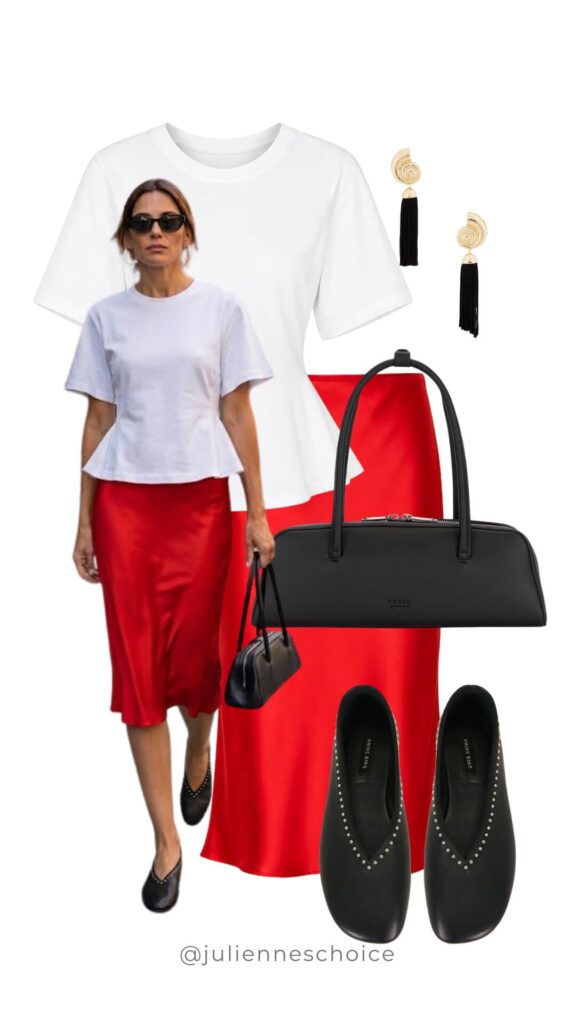 knee-length skirt