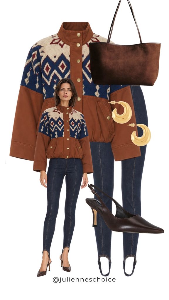 Stirrup pants outfit